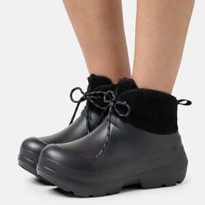 NEW UGG Tasman X Lace Waterproof Rain Boots black for women 663tn